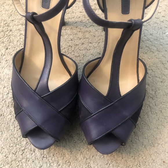 Purple platform heel LONGCHAMP - Picture 4 of 6
